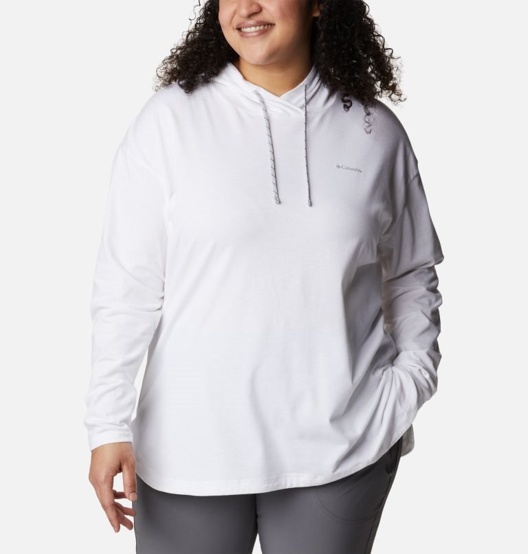 Columbia Sun Trek Pullover Hettegensere Dame Hvite | Plus Size 40872J